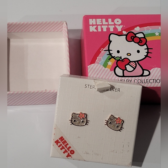Hello Kitty Sterling Silver Earrings - Picture 1 of 4